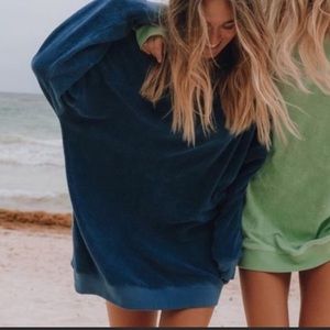 Daily Drills Oversized terry cloth Sweatshirt in Navy Blue